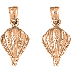 14K or 18K Gold 23mm Hot Air Balloon Earrings