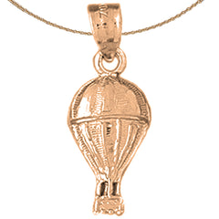 14K oder 18K Gold Heißluftballon Anhänger