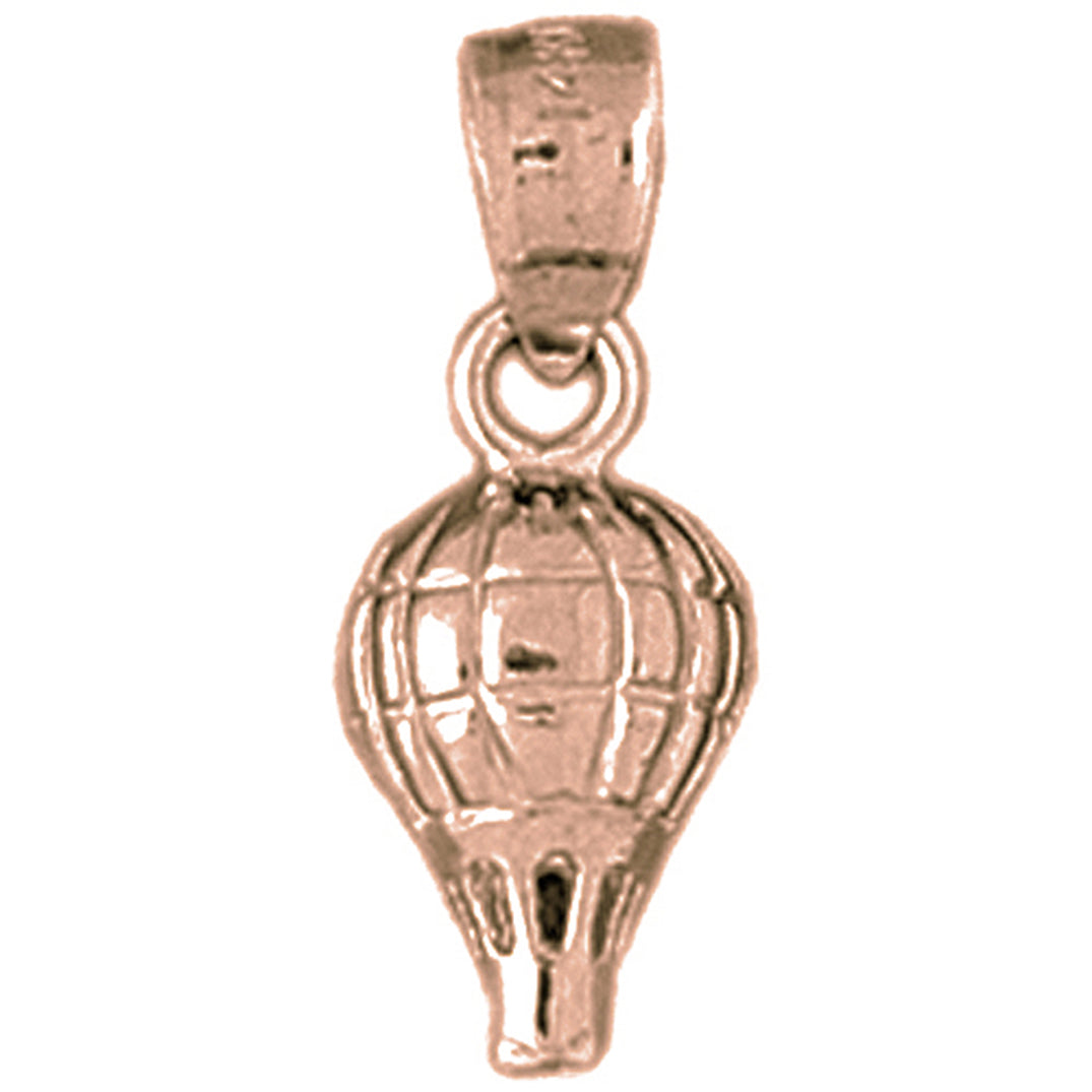 14K or 18K Gold Hot Air Balloon Pendant
