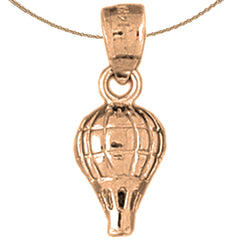 14K or 18K Gold Hot Air Balloon Pendant