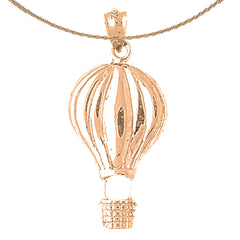 10K, 14K or 18K Gold Hot Air Balloon Pendant