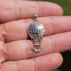 Colgante de globo aerostático de oro de 10K, 14K o 18K