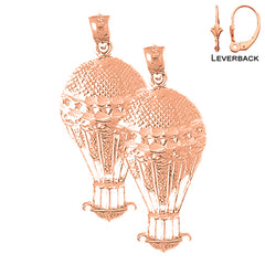 14K or 18K Gold Hot Air Balloon Earrings