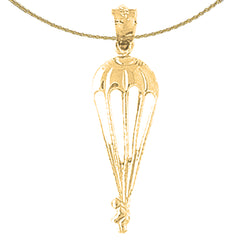 Colgante de paracaídas de oro de 14K o 18K
