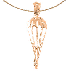 Colgante de paracaídas de oro de 14K o 18K