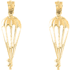 14K or 18K Gold 29mm Parachuter Earrings