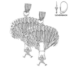 Pendientes Paracaidistas de Oro de 14K o 18K