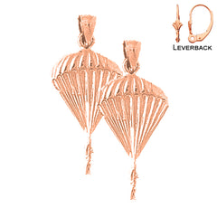 Pendientes Paracaidistas de Oro de 14K o 18K