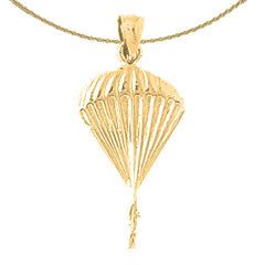 Colgante de paracaídas de oro de 14K o 18K