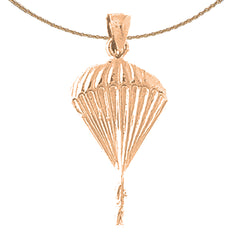 Colgante de paracaídas de oro de 14K o 18K