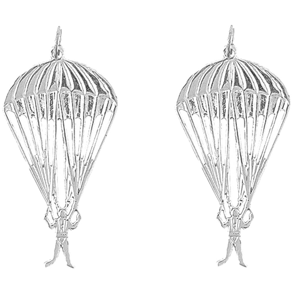 14K or 18K Gold 37mm Parachuter Earrings