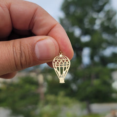 14K or 18K Gold Hot Air Balloon Pendant