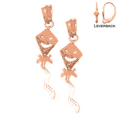 14K or 18K Gold Kite Earrings