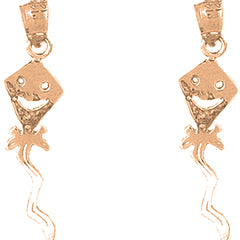 14K or 18K Gold 31mm Kite Earrings