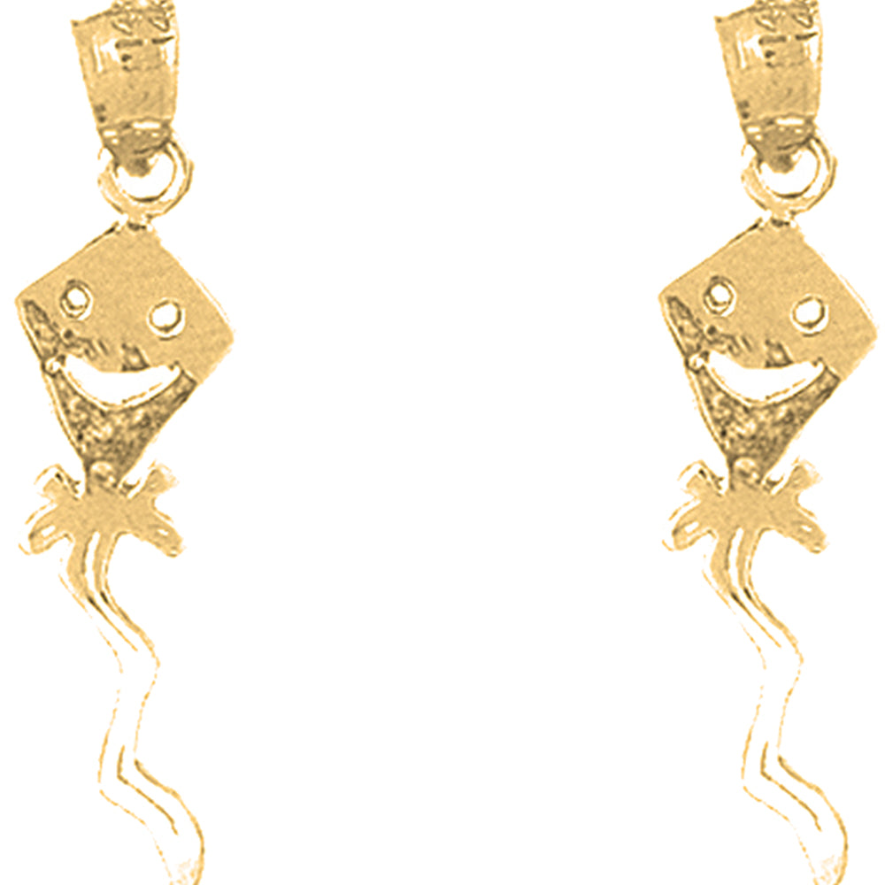 14K or 18K Gold 31mm Kite Earrings