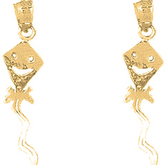 14K or 18K Gold 31mm Kite Earrings