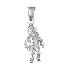 10K, 14K or 18K Gold Astronaut Pendant