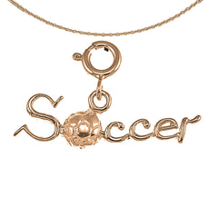 14K or 18K Gold Soccer Pendant