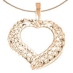 14K or 18K Gold Heart Pendant