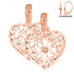 14K or 18K Gold Heart Earrings