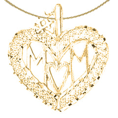 10K, 14K or 18K Gold #1 Mom Pendant