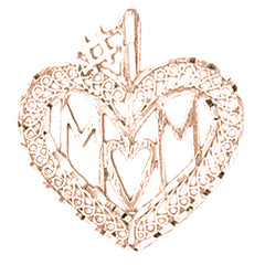 10K, 14K or 18K Gold #1 Mom Pendant