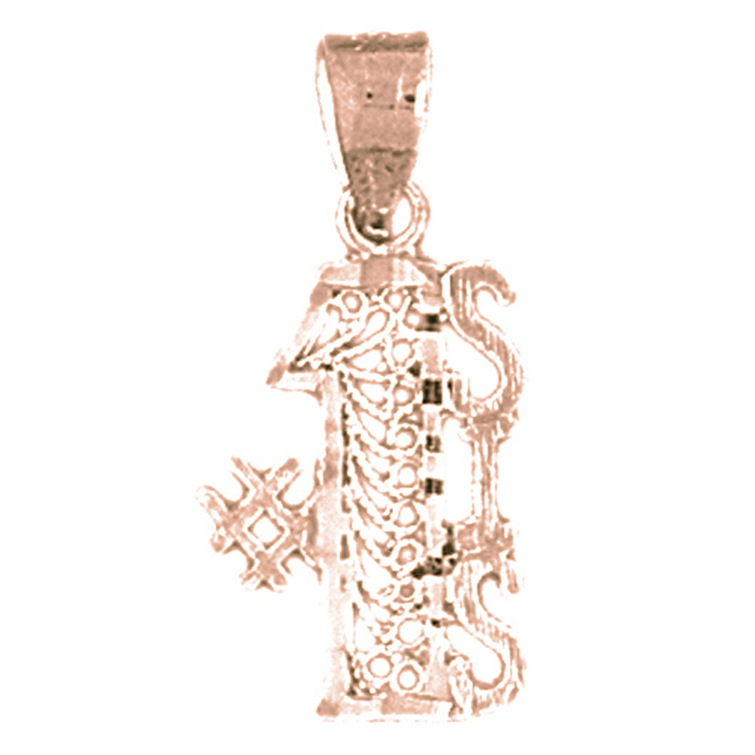 14K or 18K Gold #1 Sis Pendant