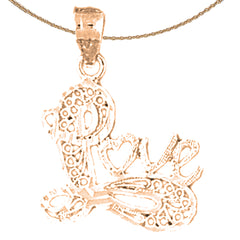 14K or 18K Gold Love Pendant