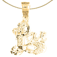 14K or 18K Gold Love Pendant