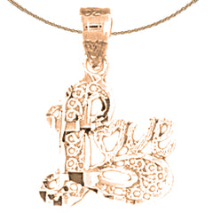 14K or 18K Gold Love Pendant