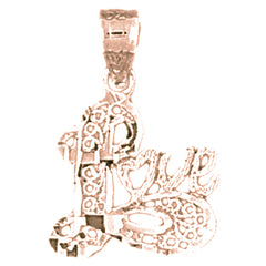 14K or 18K Gold Love Pendant