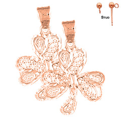 14K or 18K Gold Clover Earrings