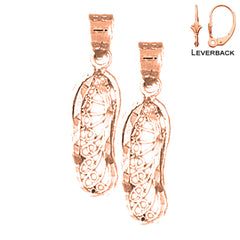 14K or 18K Gold Flip Flop Earrings