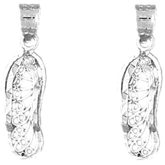 14K or 18K Gold 24mm Flip Flop Earrings