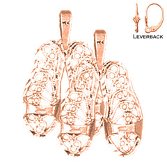 14K or 18K Gold Flip Flop Earrings