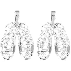 Sterling Silver 20mm Flip Flop Earrings