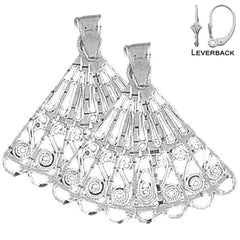 14K or 18K Gold Hand Fan Earrings