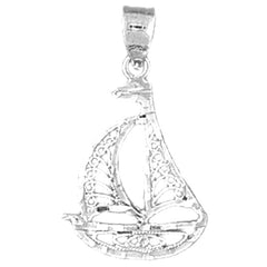 14K or 18K Gold Sail Boat Pendant