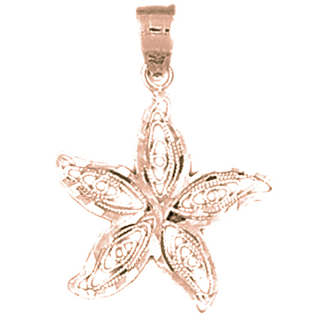 14K or 18K Gold Starfish Pendant