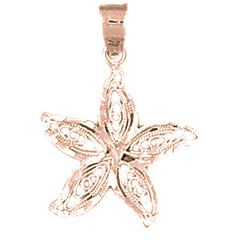 14K or 18K Gold Starfish Pendant