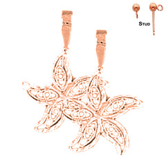 14K or 18K Gold Starfish Earrings