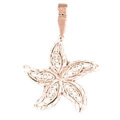 14K or 18K Gold Starfish Pendant