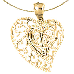 Herzanhänger aus 10 Karat, 14 Karat oder 18 Karat Gold