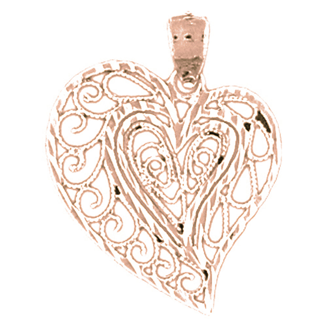 14K or 18K Gold Heart Pendant