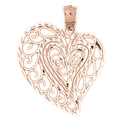 14K or 18K Gold Heart Pendant