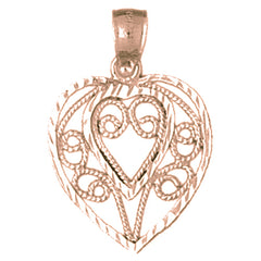 14K or 18K Gold Heart Pendant