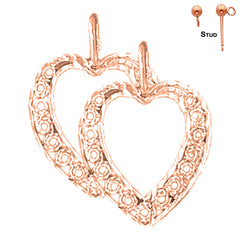 14K or 18K Gold Heart Earrings