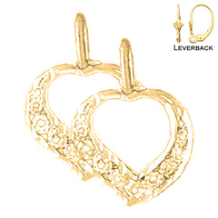 14K or 18K Gold Heart Earrings
