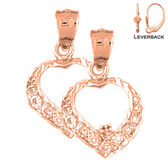 14K or 18K Gold Heart Earrings