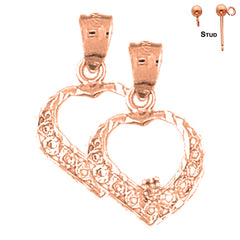 14K or 18K Gold Heart Earrings